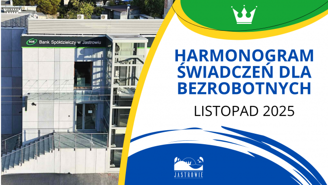 HARMONOGRAM ŚWIADCZEŃ DLA BEZROBOTNYCH – LISTOPAD 2025